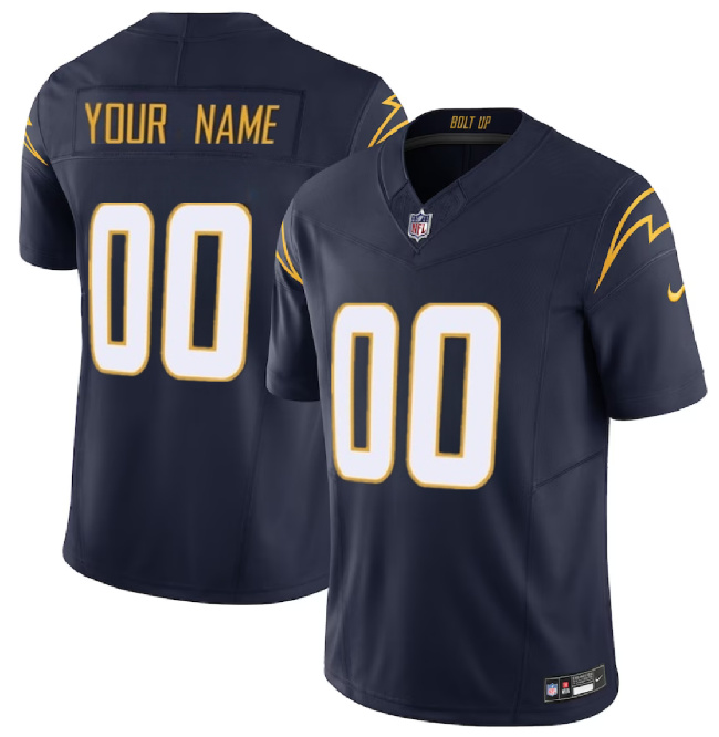 Men's Los Angeles Chargers Active Player Custom Navy 2023 F.U.S.E. Vapor Untouchable Alternate Limited Football Stitched Jersey